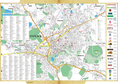 Mapa města Teplice